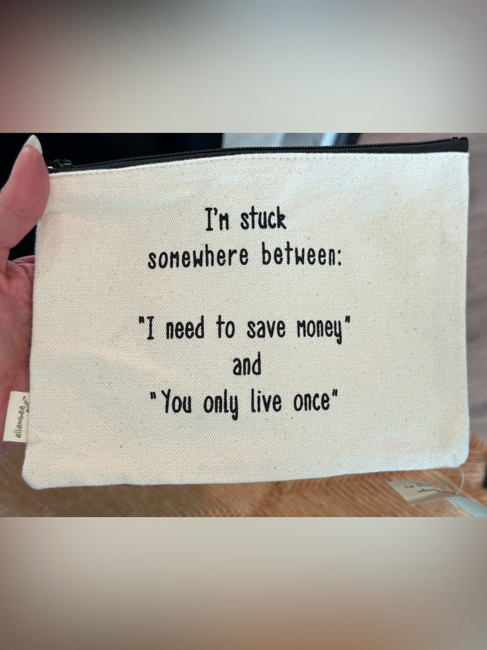 Shopaholic makeup bag